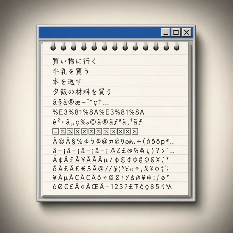 文字化けするメモ帳 のサムネイル